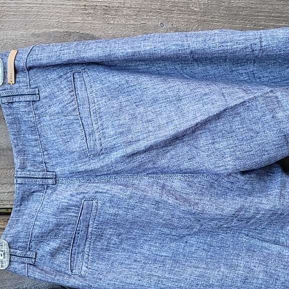 Pilcro Linen Wide Straight Leg Pants Blue Size 4 - Picture 10 of 16